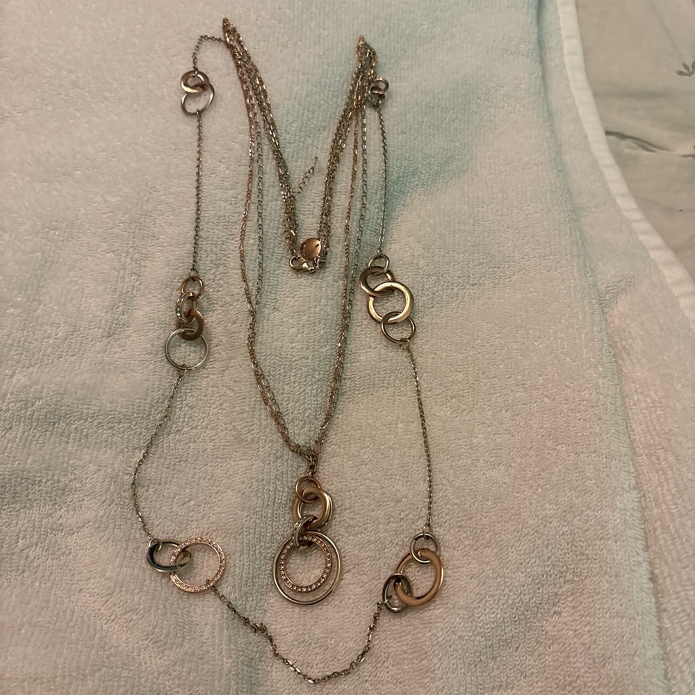 White House Black Market Gold-Tone Multi-Layer Necklace